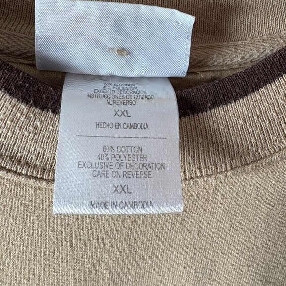 M&C Sport Beige Crewneck Grandfather Pullover Gifting Sweater Men's Size XXL - Picture 5 of 9
